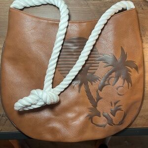 Leather tropical Mickey bag